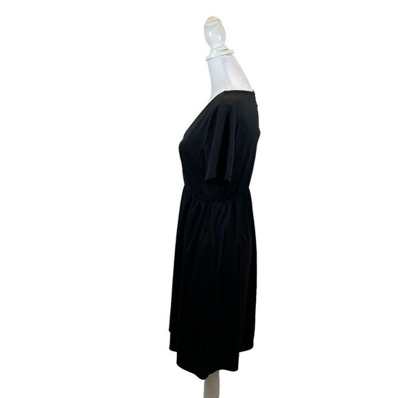 Shop Basic USA brand‎ Black Knee Length Short Sleeve Dress Size Medium - Picture 4 of 9